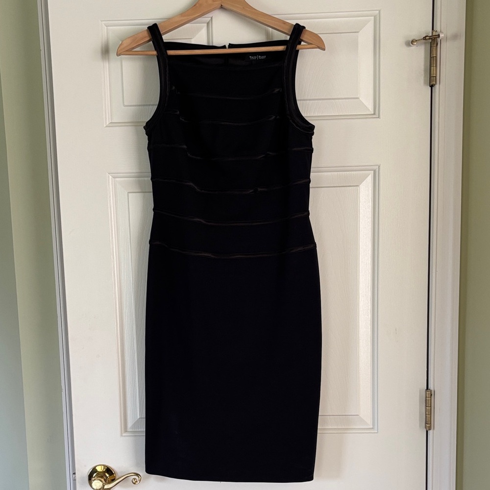 White House Black Market Black Sleeveless Midi Dress